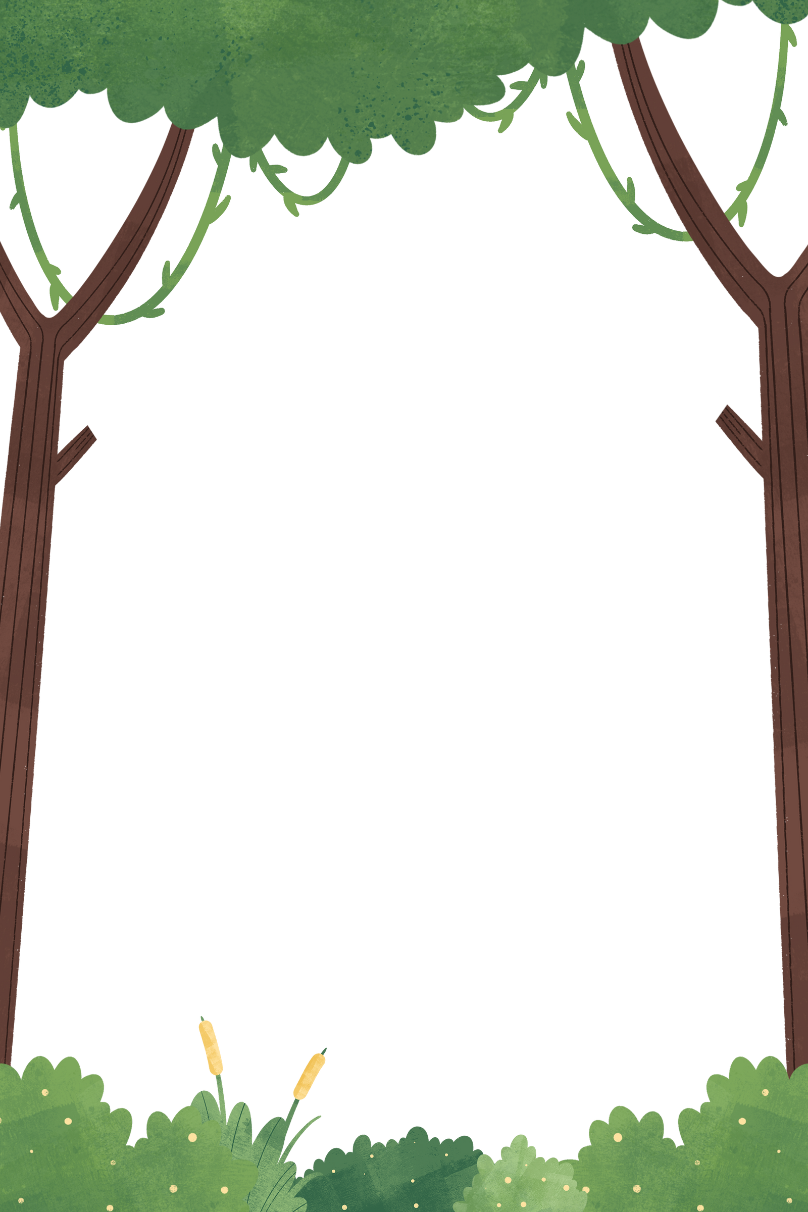 Green Forest Frame Background